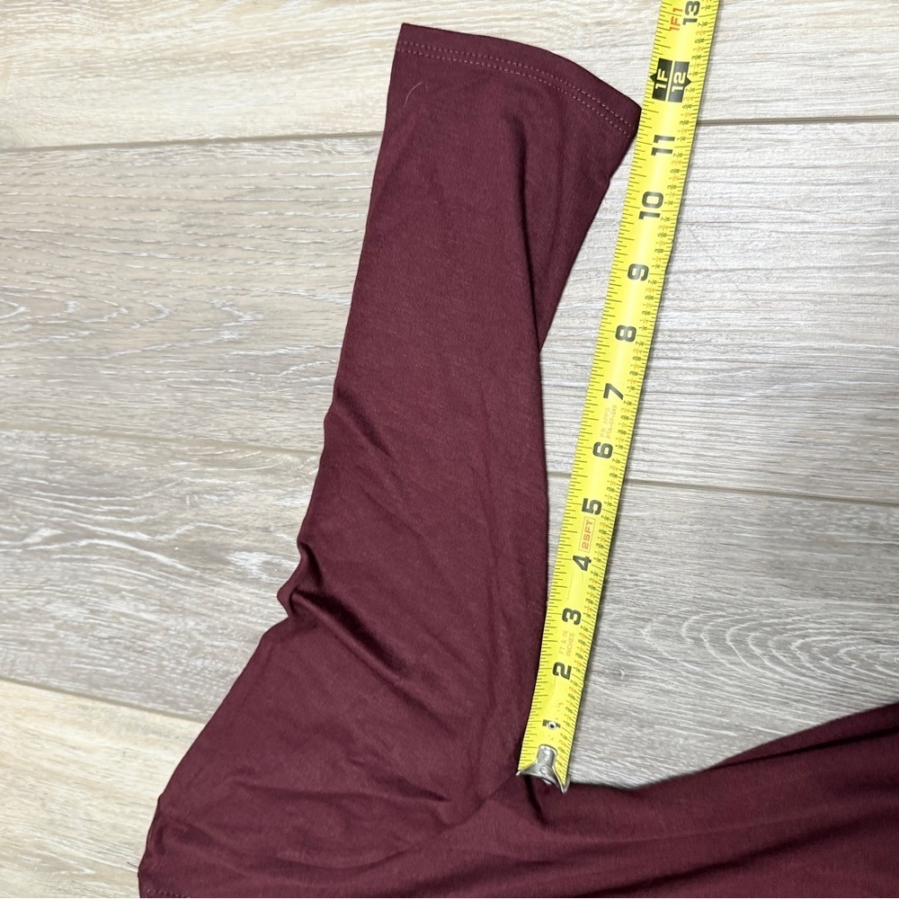 #1) “PRICE FIRM” NEW  Zenana Outfitters Long Sleeve Burgundy Dress - Picture 6 of 8
